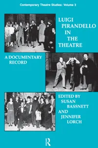 Luigi Pirandello in the Theatre_cover