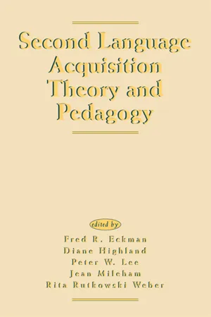 Second Language Acquisition Theory and Pedagogy