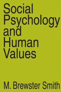 Social Psychology and Human Values_cover