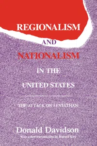 Regionalism and Nationalism in the United States_cover