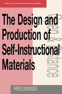 The Design and Production of Self-instructional Materials_cover