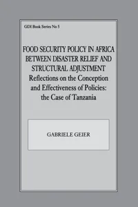 Food Security Policy in Africa Between Disaster Relief and Structural Adjustment_cover