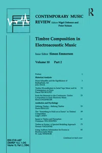 Timbre Composition in Electroacoustic Music_cover