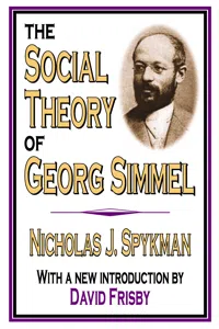 The Social Theory of Georg Simmel_cover