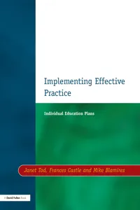 Individual Education Plans Implementing Effective Practice_cover