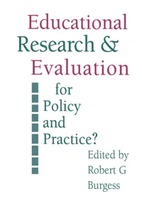 Education Research and Evaluation: For Policy and Practice?_cover