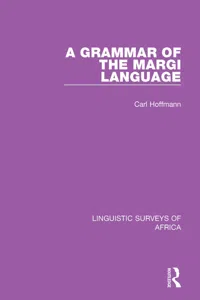 A Grammar of the Margi Language_cover
