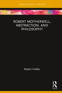 Robert Motherwell, Abstraction, and Philosophy_cover