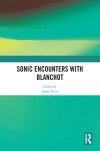 Sonic Encounters with Blanchot_cover