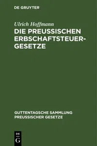 Die preußischen Erbschaftsteuergesetze_cover