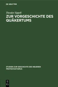 Zur Vorgeschichte des Quäkertums_cover