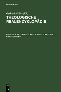 Gabler - Gesellschaft /Gesellschaft und Christentum V_cover