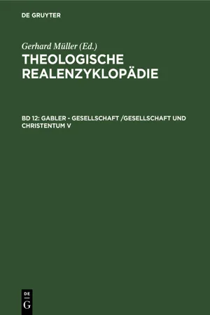 Gabler - Gesellschaft /Gesellschaft und Christentum V