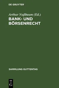 Bank- und Börsenrecht_cover