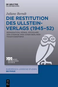 Die Restitution des Ullstein-Verlags_cover