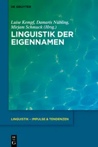 Linguistik der Eigennamen_cover