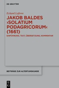 Jakob Baldes ›Solatium Podagricorum_cover