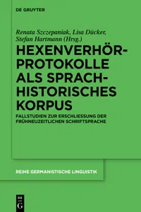 Hexenverhörprotokolle als sprachhistorisches Korpus_cover