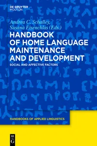 Handbook of Home Language Maintenance and Development_cover