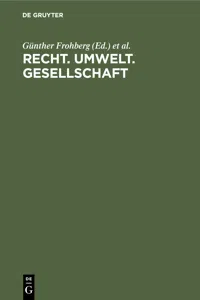 Recht. Umwelt. Gesellschaft_cover