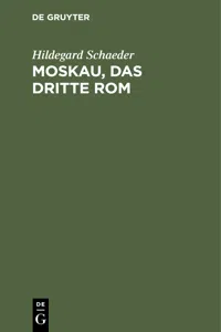 Moskau, das Dritte Rom_cover