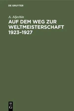 Auf dem Weg zur Weltmeisterschaft 1923–1927