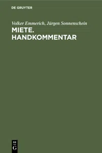 Miete. Handkommentar_cover