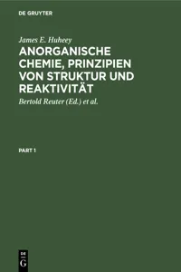 Anorganische Chemie, Prinzipien von Struktur und Reaktivität_cover