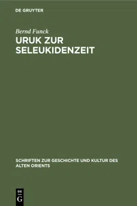 Uruk zur Seleukidenzeit_cover