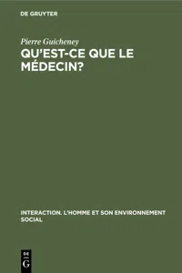 Qu'est-ce que le médecin?_cover