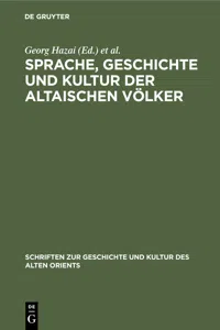 Sprache, Geschichte und Kultur der Altaischen Völker_cover