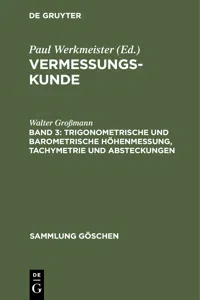 Trigonometrische und barometrische Höhenmessung, Tachymetrie und Absteckungen_cover