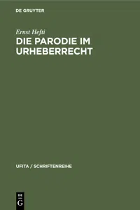 Die Parodie im Urheberrecht_cover