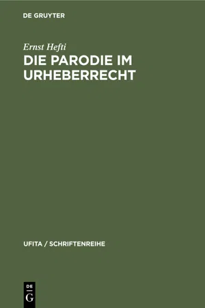 Die Parodie im Urheberrecht