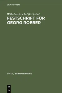 Festschrift für Georg Roeber_cover