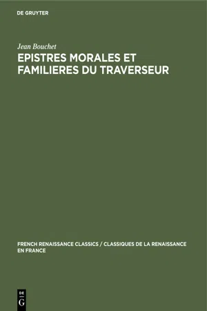 Epistres morales et familieres du traverseur