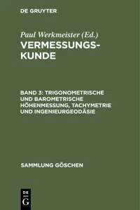 Trigonometrische und barometrische Höhenmessung, Tachymetrie und Ingenieurgeodäsie_cover