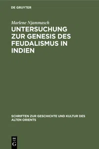 Untersuchung zur Genesis des Feudalismus in Indien_cover