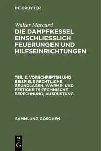 Vorschriften und Beispiele Rechtliche Grundlagen, wärme- und festigkeitstechnische Berechnung, Ausrüstung_cover