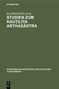 Studien zum Kauṭilīya Arthaśāstra_cover