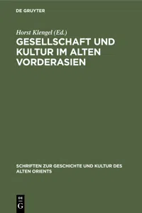 Gesellschaft und Kultur im alten Vorderasien_cover