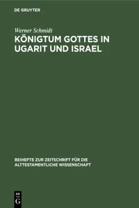 Königtum Gottes in Ugarit und Israel_cover