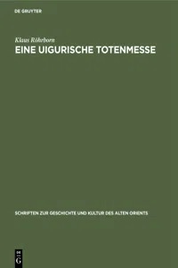 Eine uigurische Totenmesse_cover