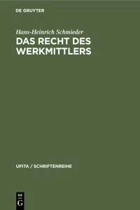 Das Recht des Werkmittlers_cover