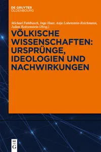 Völkische Wissenschaften: Ursprünge, Ideologien und Nachwirkungen_cover