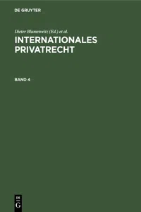 Internationales Privatrecht. Band 4_cover