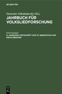 Festschrift zum 75. Geburtstag von Erich Seemann_cover