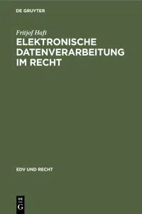 Elektronische Datenverarbeitung im Recht_cover