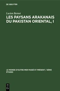 Les paysans arakanais du Pakistan oriental, I_cover