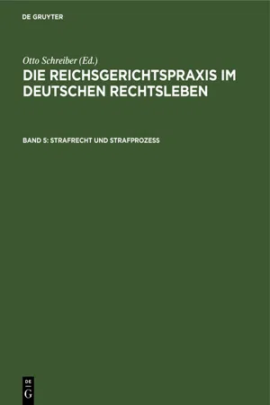 Strafrecht und Strafprozeß